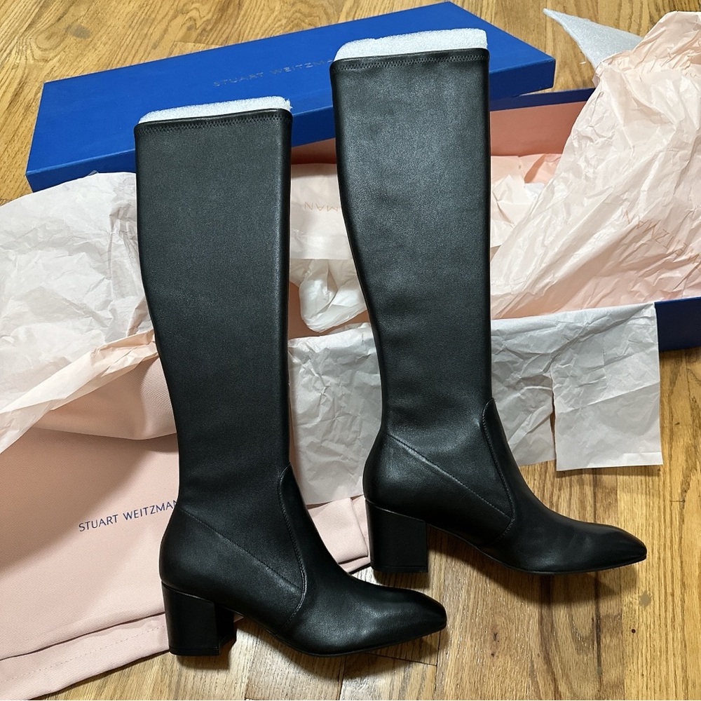 Stuart Weitzman Women's Liviana Block Heel Tall Boots